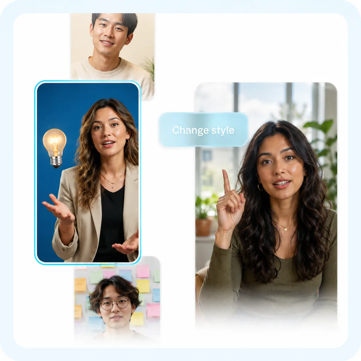 A Jolle caption styled and timed onto a talking-head video