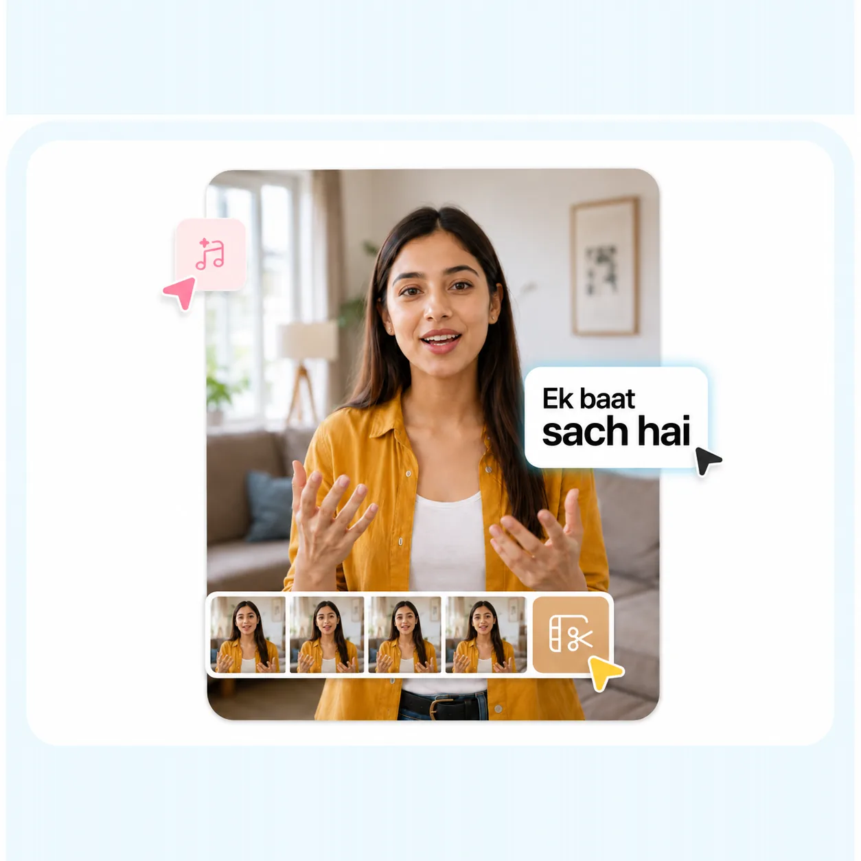 Several videos with different Jolle caption styles applied